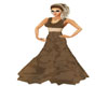 Vintage gown in taupe