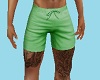 L Green Shorts and Tatts