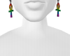 Rainbow Ankh Earring F