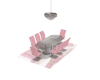 Pink Marble Dining Set