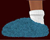 Teal Fluffy Slippers (F)