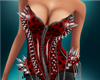 Dp Foxys Corset Red/Silv