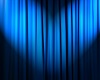 BLUE STAGE CURTAINS