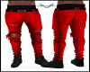 B/Red Ripped Pants