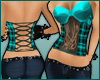 TEAL corset and jeans
