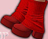 Red Wool Snow Boots