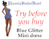 Blue Glitter mini dress