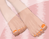 .t. Orange nails feet~