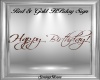 Red & Gold Hbday Sign