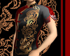 Chinese silk top RED