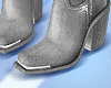Grey Denim Boots