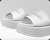 cha'nel White Slides
