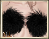 Black fur bra