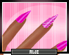 pink sugar nails .