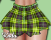 K* Plaid Green Skirt