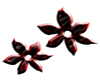 Red Metallic Flowers