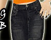 [GB] Black Jean Skirt