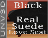 Black Cuddly Love Seat