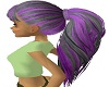 black purple ponytail