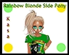 Rainbow Blonde Side Pony