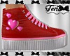 Red Pink Hearts Sneakers