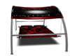 Black-Red Cot Love Bed