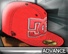 .A. Red Dc hat backwrd