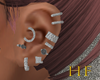 ^HF^ Slvr Cuffed Earring