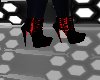 red black heel boots
