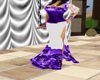 Purple and white gown