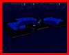 Black Blue Sofa Set