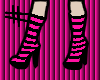 Neon Striped Boots