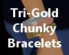 Tri-Gold Chunky Bracelet