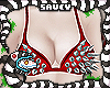 Spiked Bra Red
