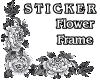 Sticker Flower Black