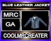 BLUE LEATHER JACKET