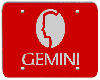 Gemini plate, red