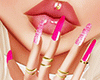 💅Nails Pink + Rings