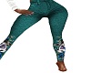 Teal Suga Skull Jeans