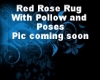 Red Rose Rug and pollows