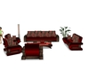 Red and Brown living set