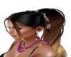 Black flowers bow+hairUA