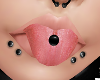 Black tongue piercing