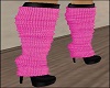 BLack Boots Pink Legwarm