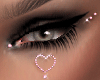 $ heart eye sticker pink