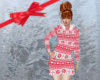 Red Nordic SweaterDress