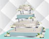 Classy Teal Wedding Cake