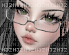 ⍨ anime glasses grey