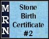 Stone Birth Cert #2