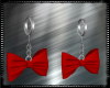 Red Bow Earrings
